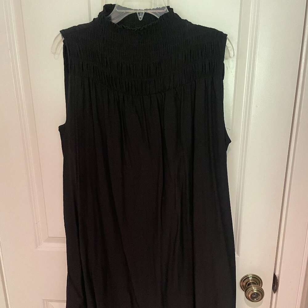 Nomad Short Black Shift Dress with High Neck